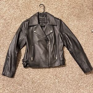 Black Leather Biker Jacket